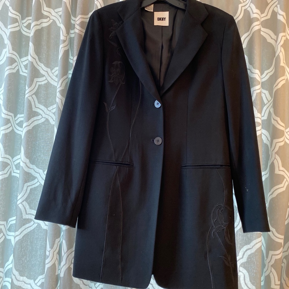 DKNY Black Long Jacket
